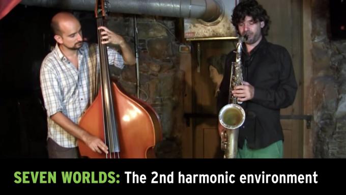 Modal improvisation with tenor sax and upright bass
