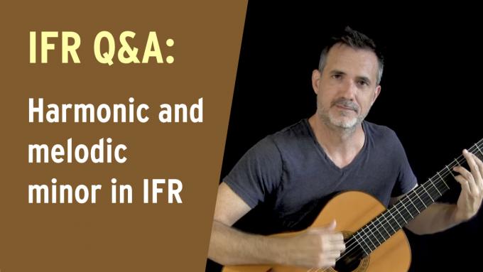 Harmonic and melodic minor scales in IFR